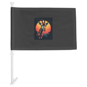 Giraffe Neck Like a Rollercoaster Run Funny Retro  Car Flag
