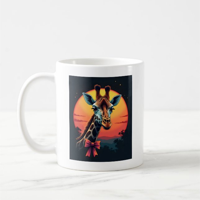Giraffe Neck Like a Rollercoaster Run Funny Retro  Coffee Mug (Left)