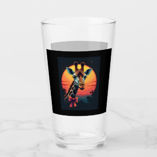 Giraffe Neck Like a Rollercoaster Run Funny Retro Glass