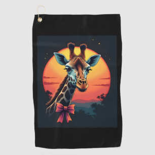 Giraffe Neck Like a Rollercoaster Run Funny Retro Golf Towel