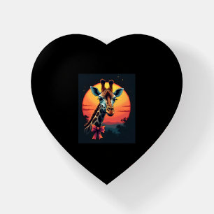 Giraffe Neck Like a Rollercoaster Run Funny Retro Paperweight