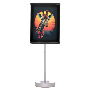 Giraffe Neck Like a Rollercoaster Run Funny Retro Table Lamp