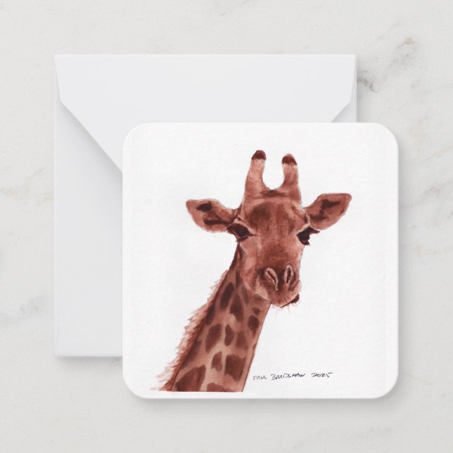 giraffe note card (Front)