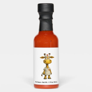Giraffe Nurse Cartoon � Whimsical Healthcare Hero  Hot Sauces