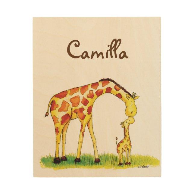 Giraffe Nursery Art - Personalize with name (Front)