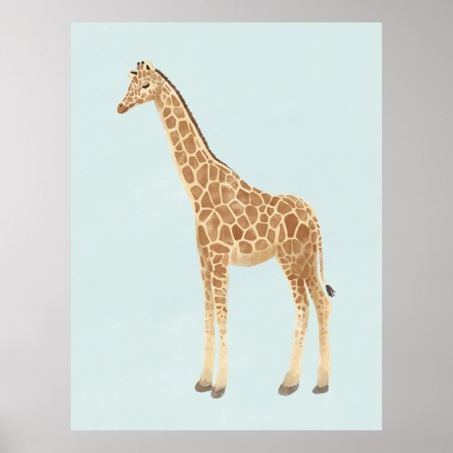 Giraffe Nursery Art Poster (Front)