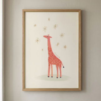 Giraffe Nursery Art Print | Kids Room Decor
