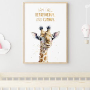 Giraffe, Nursery Decor, Wall Art, Safari Nursery Framed Art