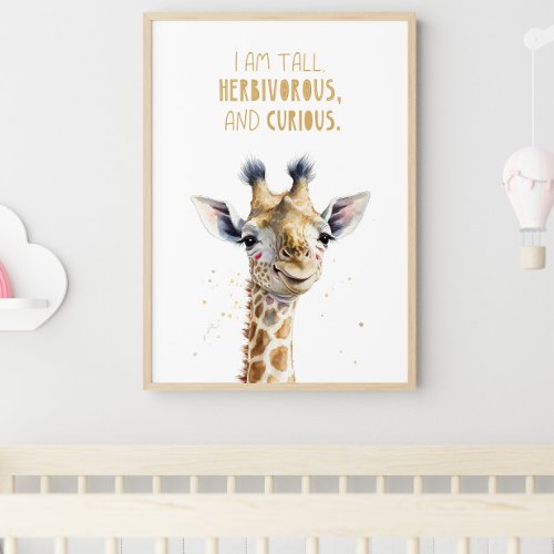 Giraffe Nursery Decor Wall Art Safari Nursery Framed Art