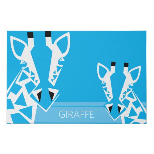 Giraffe Nursery Wall  Art Faux Canvas Print