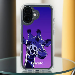 Giraffe of the 80's Personalized iPhone 16 Case