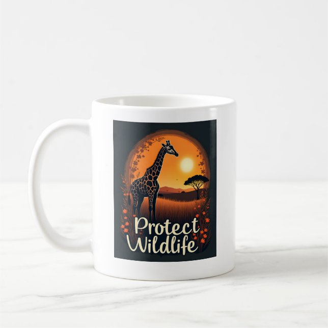 Giraffe of the Savanna Tank Top Coffee Mug (Left)