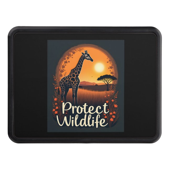 Giraffe of the Savanna Tank Top Hitch Cover (Front)