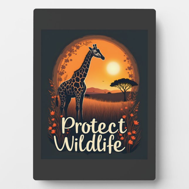 Giraffe of the Savanna Tank Top Plaque (Front)