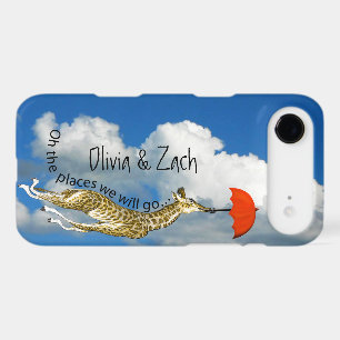 Giraffe Oh the Places We Will Go - iPhone Cover