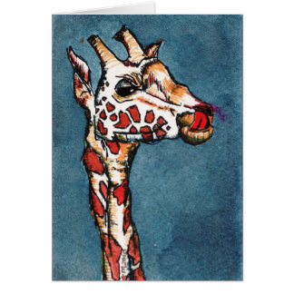 giraffe on blue cards