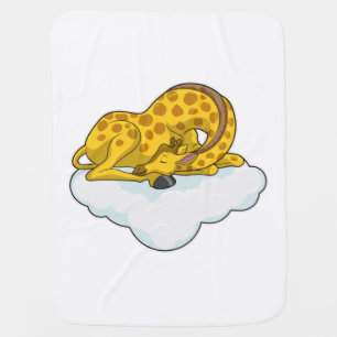 Giraffe on Clouds Baby Blanket