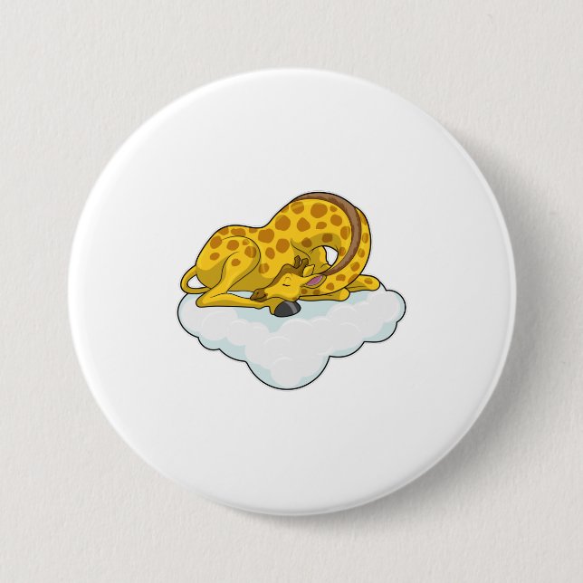 Giraffe on Clouds Button (Front)