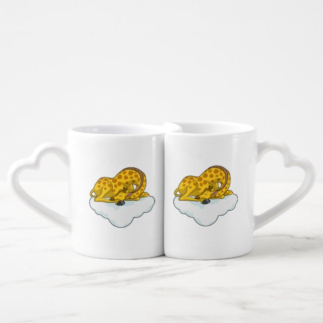 Giraffe on Clouds Coffee Mug Set (Front Nesting)