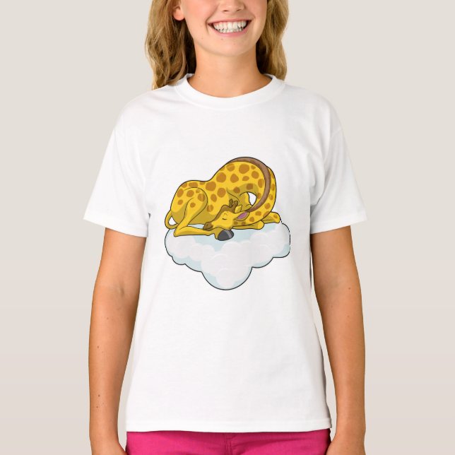 Giraffe on Clouds T-Shirt (Front)