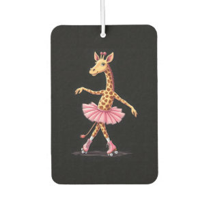 Giraffe On Roller Skates In Pink Tutu Tank Top Air Freshener