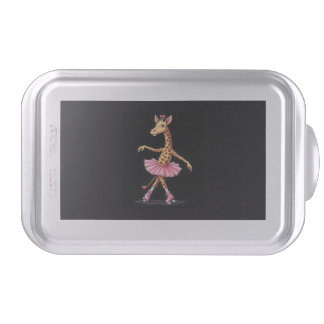 Giraffe On Roller Skates In Pink Tutu Tank Top Cake Pan