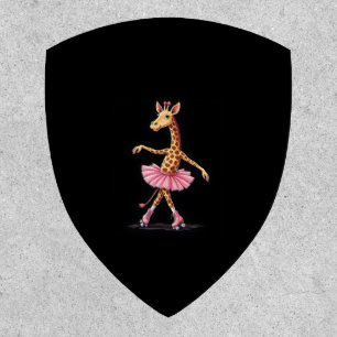 Giraffe On Roller Skates In Pink Tutu Tank Top Patch