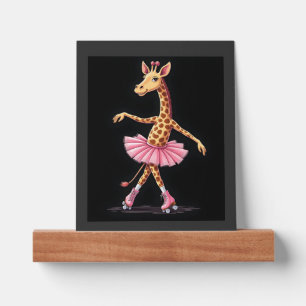 Giraffe On Roller Skates In Pink Tutu Tank Top Picture Ledge