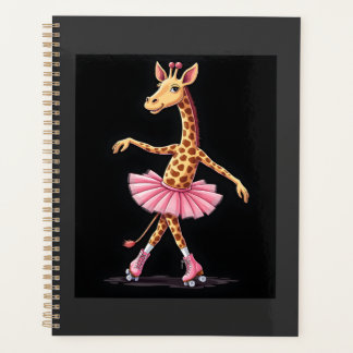 Giraffe On Roller Skates In Pink Tutu Tank Top Planner