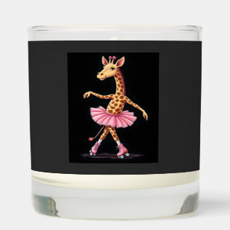 Giraffe On Roller Skates In Pink Tutu Tank Top Scented Candle