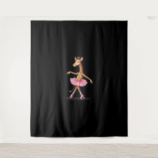 Giraffe On Roller Skates In Pink Tutu Tank Top Tapestry