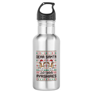 Giraffe on Skateboard Rainbow Vintage Shirt Design Stainless Steel Water Bottle