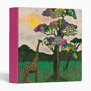 Giraffe on the Planes of Africa 3 Ring Binder