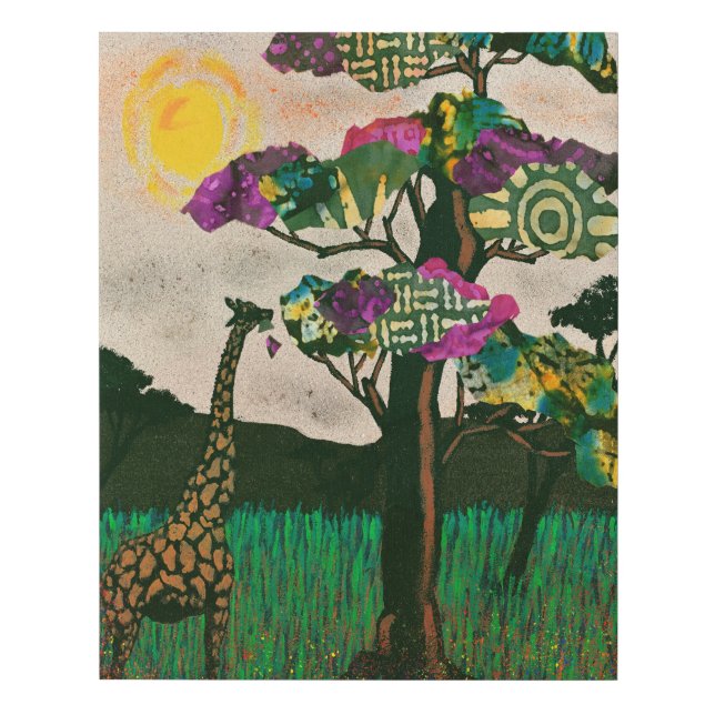 Giraffe on the Planes of Africa Faux Canvas Print (Front)