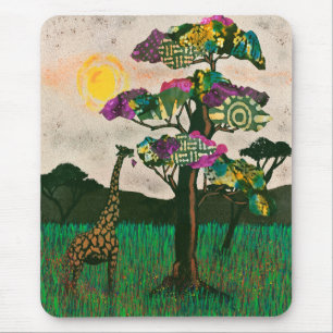 Giraffe on the Planes of Africa Mouse Pad