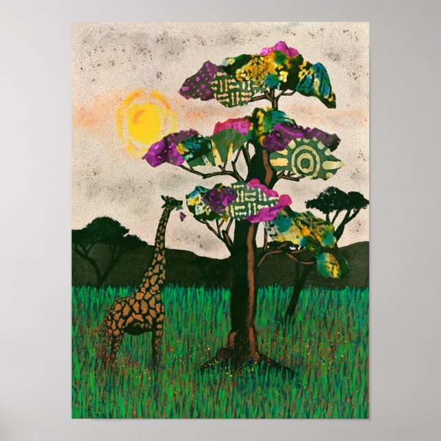 Giraffe on the Planes of Africa Poster (Front)