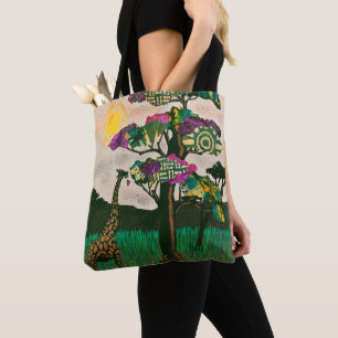 Giraffe on the Planes of Africa Tote Bag