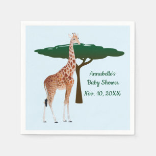 Giraffe On The Savanna Napkins