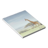 Giraffe Red Monogram From the Desk of Template Notepad