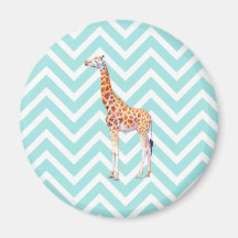 Giraffe on zigzag chevron.