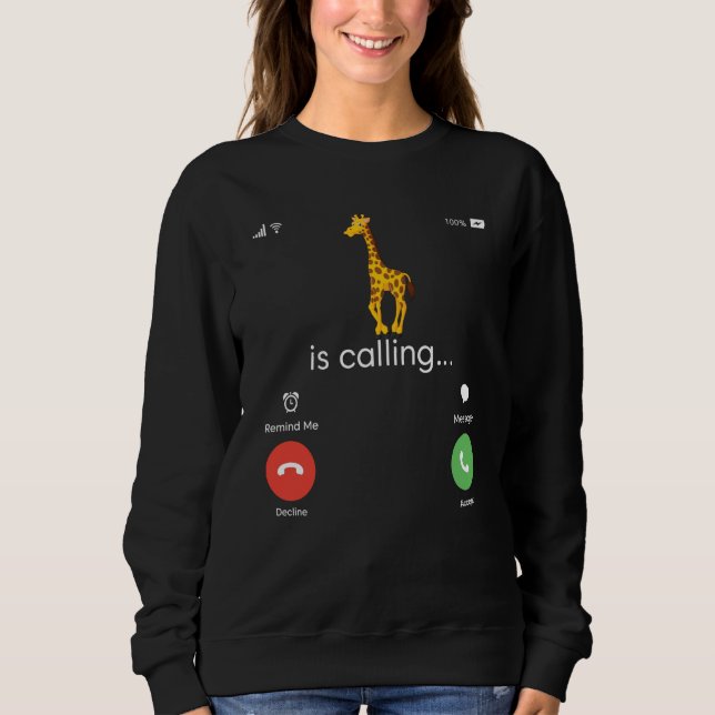 Giraffe Ornament Giraffe Merch Animal Print Giraff Sweatshirt (Front)