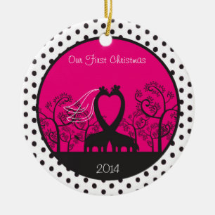 Giraffe Our First Christmas Personalized Ornament