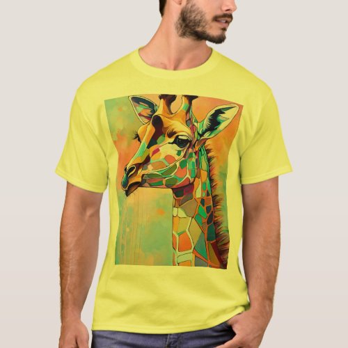 Giraffe Painting T Shirt