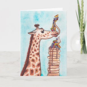 Giraffe & Pancakes Birthday Card