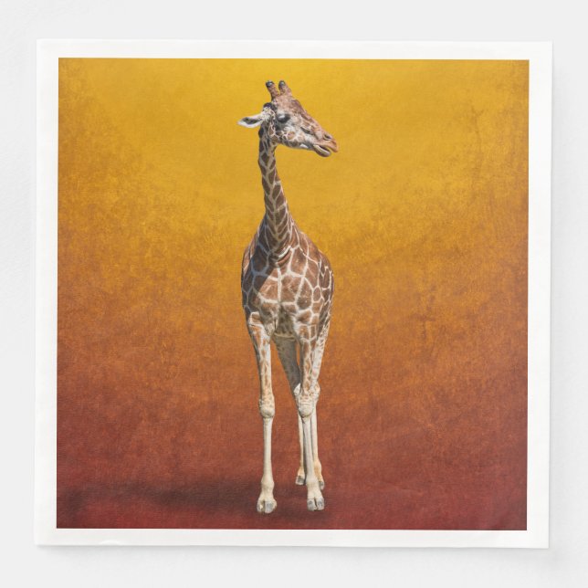 GIRAFFE PAPER DINNER NAPKINS (Front)