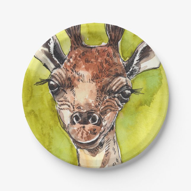 Giraffe Paper Plates (Front)