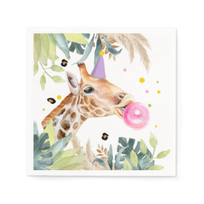 Giraffe Party Animals Birthday Zoo Safari Napkins