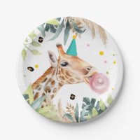 Giraffe Party Animals Birthday Zoo Safari