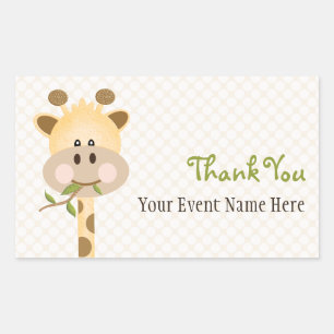Giraffe Party Favor Label Stickers