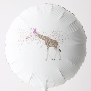 Giraffe Partying Safari Animals Having a Party Balloon